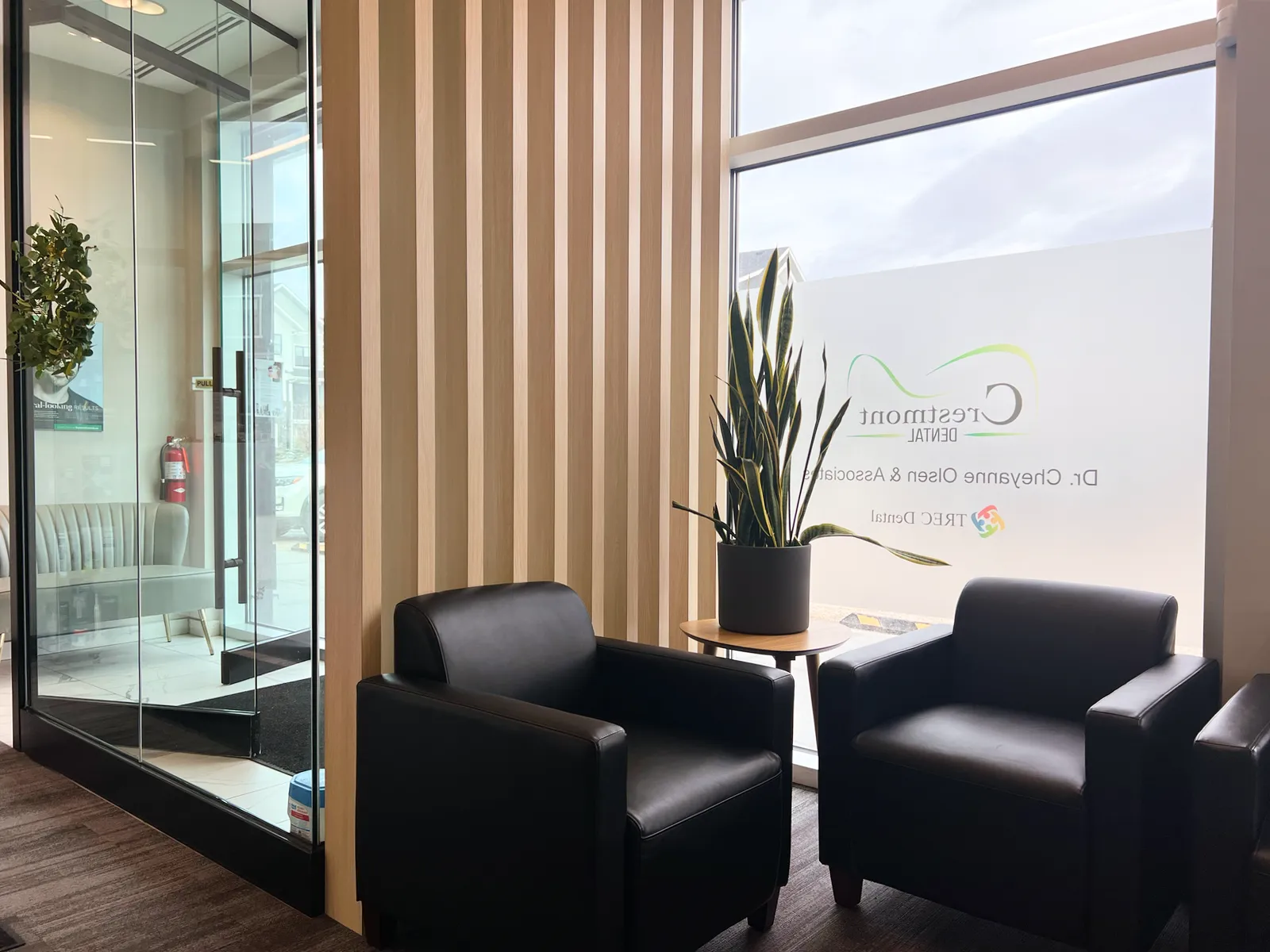 Additional seating in the waiting area